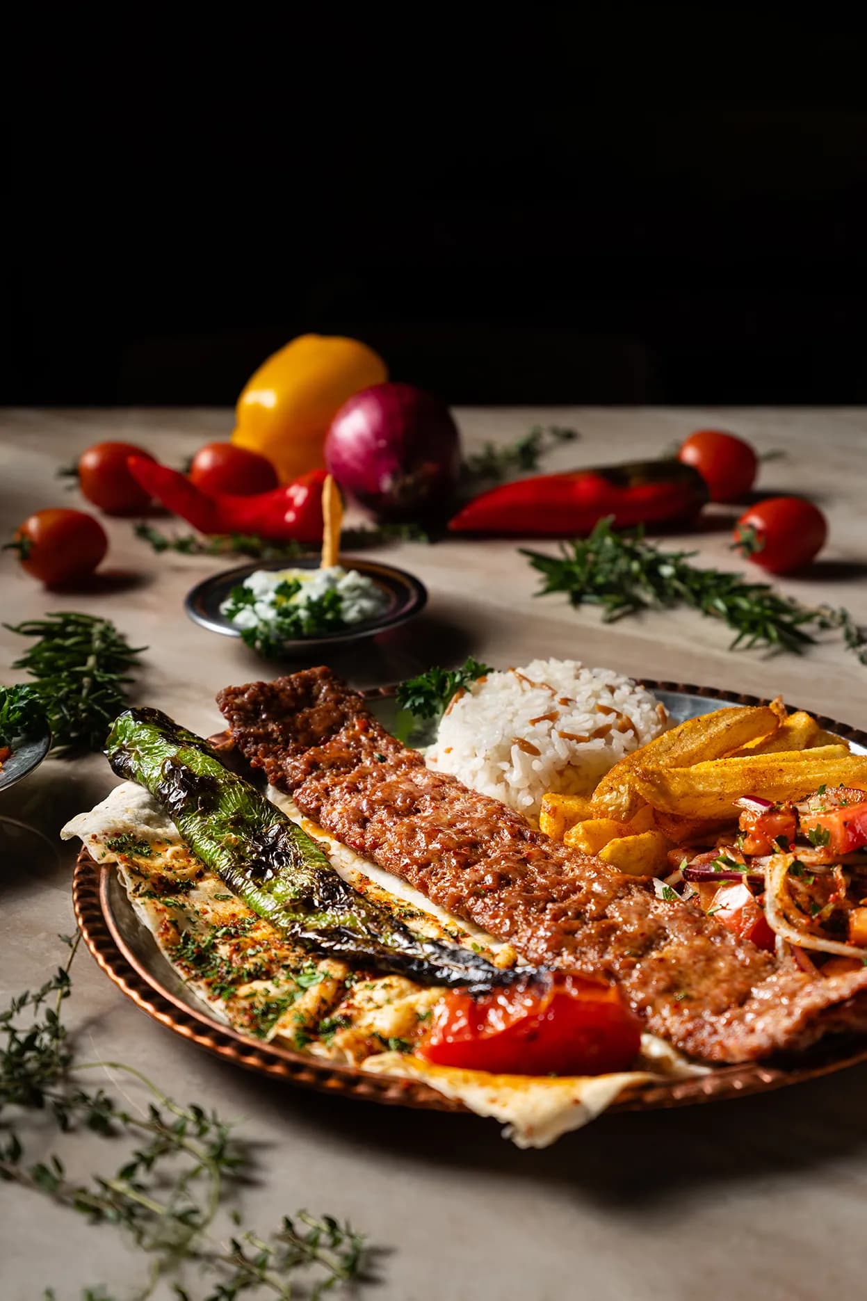Dishes and atmosphere at Pera